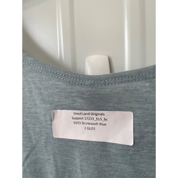 Good Land Supply Co Support Your Local Bartender Tank Top Women Medium Blue NEW - Picture 3 of 7
